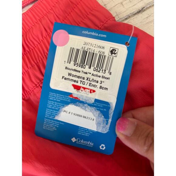 Columbia Women's Red Boundless Trek Active Shorts Size XL - Picture 7 of 7